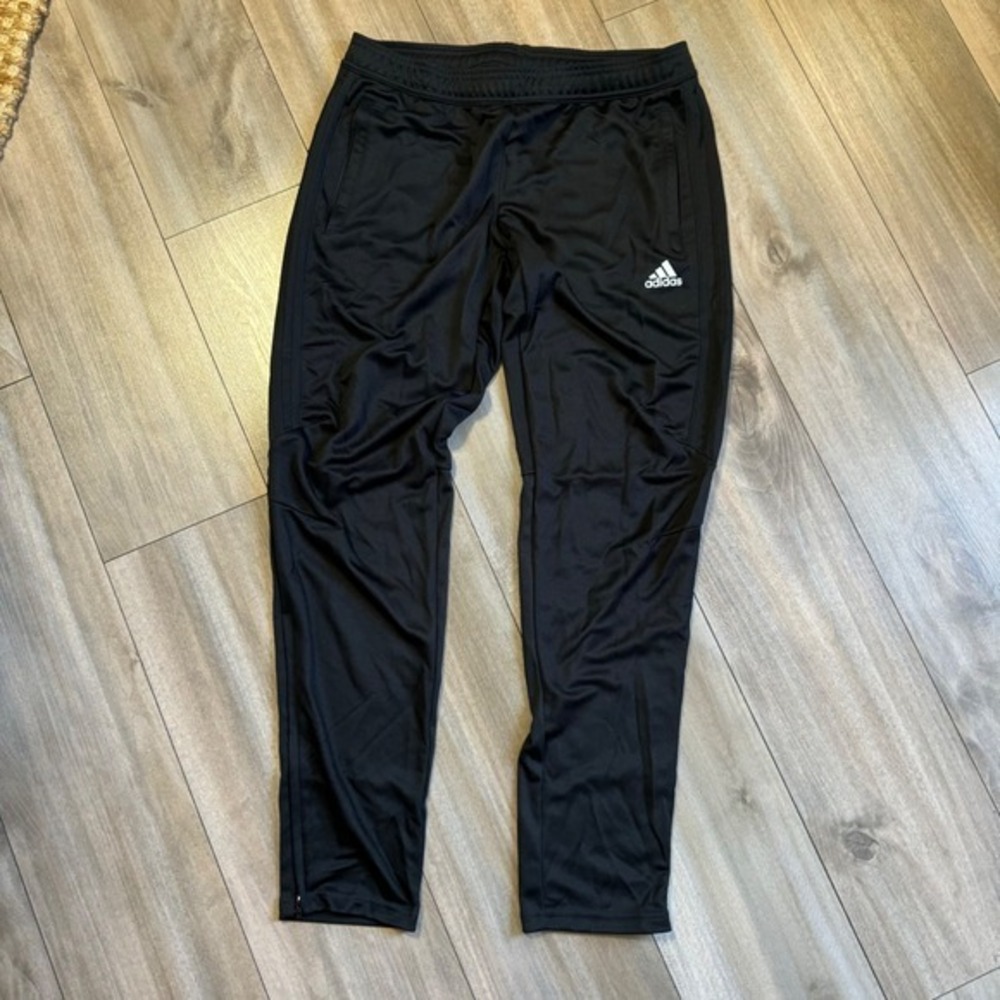 Adidas‎ Men's Black Track Pants Tapered Athletic Training Joggers Size L (I-0)